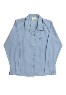 buy the latest New Style Nbcs Senior Years 11-12 Girls Long Sleeve Blouse Navy Piping online