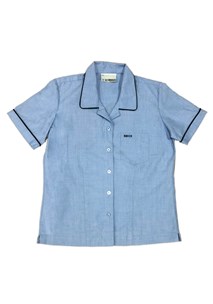 buy the latest New Style Nbcs Senior Years 11-12 Girls Short Sleeve Blouse Navy Piping online