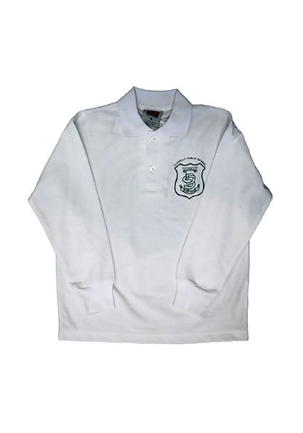 buy the latest Clovelly Unisex 100% Cotton White Long Sleeve Polo Shirt online